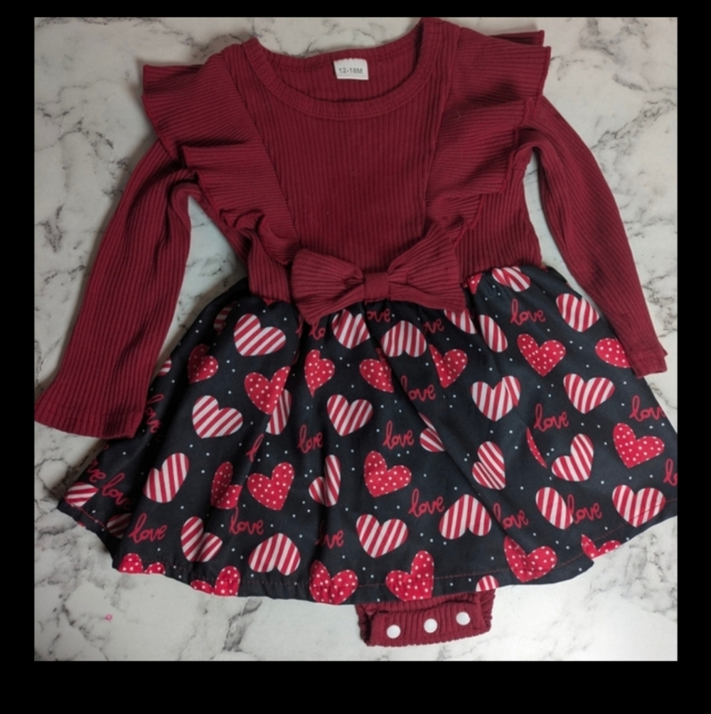 Red Valentines Dress 12-18 Months